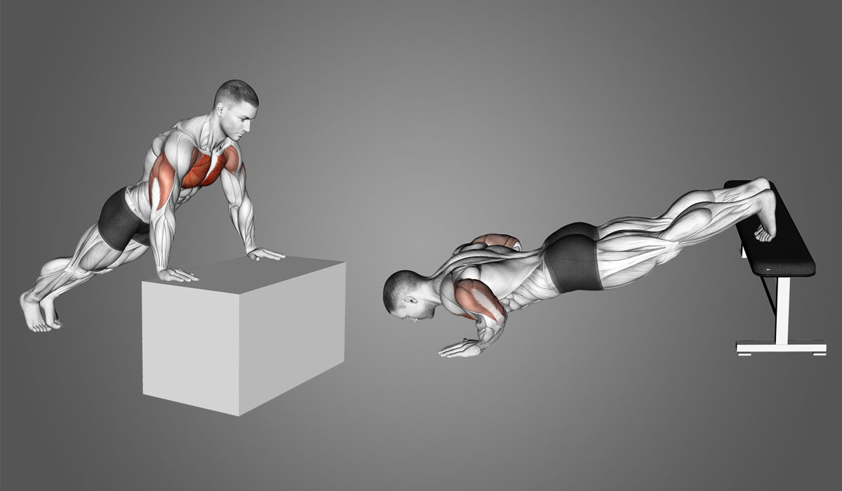 Incline And Decline Push-Ups To Target Different Chest Areas